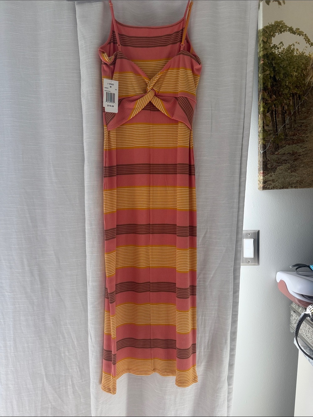l*space NWT Vanessa Midi Dress beachy keen stripe